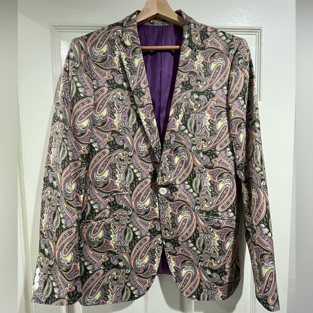 Green Paisley Suslo Couture M/50 sports coat/blazer